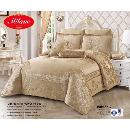 Milanobedlinen Comforter Vahida Silky Velvet 10pc Set